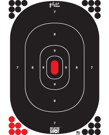 Pro-Shot SILHIN5PK SplatterShotSelf-Adhesive Paper Black/Red 12"x17" Silhouette 5 Pack
