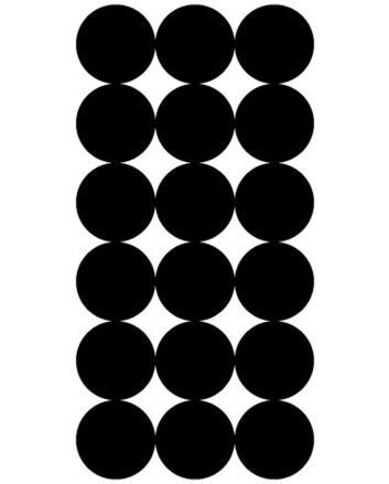 Pro-Shot P216 SplatterShot Repair Pasters Black 1" Self-Adhesive 216 Pasters