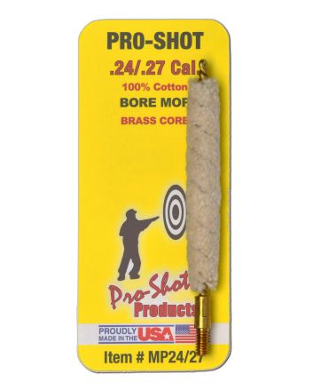 Pro-Shot MP2427 Bore Mop.24 - .27 Cal Rifle #8-32 Thread Brass Core