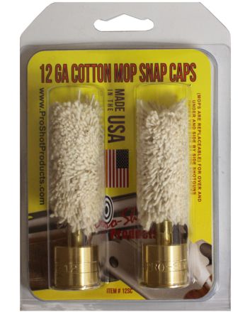 Pro-Shot 12SC Snap Caps12 Gauge Shotgun #5/16-27 Thread Brass/Cotton Mop 2 Pack