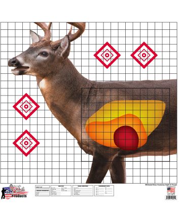 Pro-Shot WDSI5PK Whitetail Sight-In Deer Heavy Paper Hanging Universal 25" x 25" Multi-Color 5 Pack