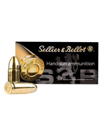 Sellier &amp; Bellot SB9NATO Handgun9mmLuger 124gr Full Metal Jacket 50 Per Box/20 Case