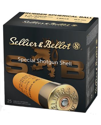 Sellier &amp; Bellot SB12RBB Shotgun12Gauge 2.75" Rubber 25 Per Box/10 Case