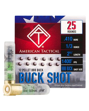 ATI ATIAC410BBB Shotshell410Gauge 12Pellets BBBShot 25 Per Box/10 Case
