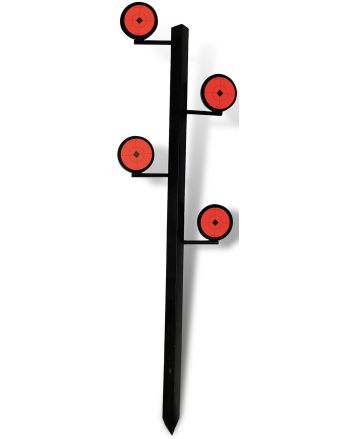 Birchwood Casey 47424 World of Targets Dueling Tree Rimfire Pistol/Rifle Black/Orange Steel Circle Standing