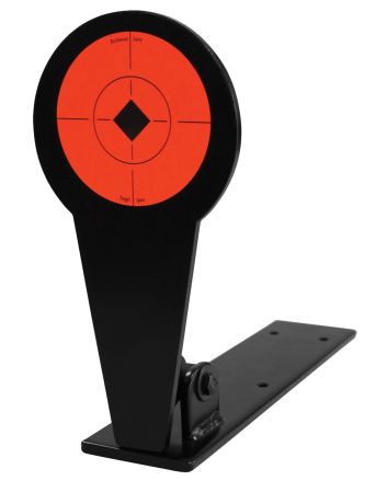 Birchwood Casey 47524 World of Targets Popper 4" Rimfire Pistol/Rifle Black/Orange Steel Diamond Standing Includes Ground Stakes