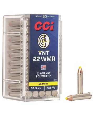 CCI 969CC VNT Rimfire 22WMR 30gr Varmint Tipped 50 Per Box/40 Case