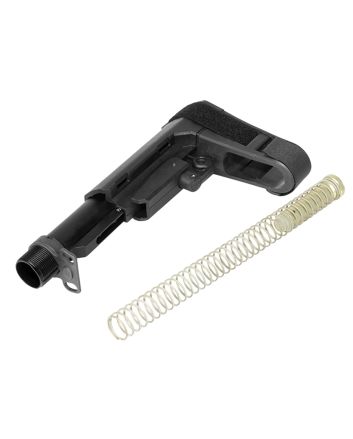 CMMG 55CA9F7 RipBrace Kit 6 Position Black Synthetic with Fastback &amp; P3 Technology for AR-Platform