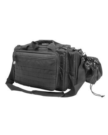 NcStar CVCRB2950B VISM Competition Range Bag with Padded Side Pockets, Lockable Zippers, Mag Pockets, Large D-Rings, Wide Padded Shoulder Strap &amp; Black Finish