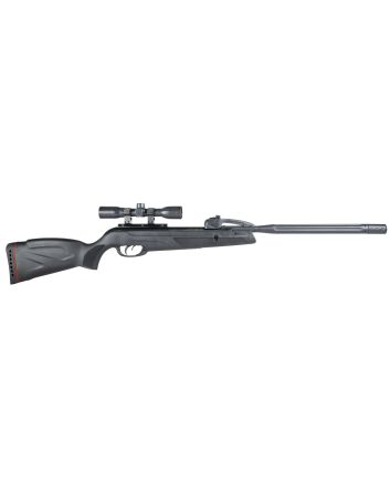 Gamo 6110068754 Swarm Whisper Gas Piston 177 10 Shot Fluted Polymer Jacketed Rifled Steel Barrel w/Whisper Noise Dampening, Non-Slip Textured All Weather Stock &amp; Forearm Includes Gamo 4x32mm Scope