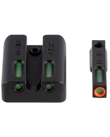 TruGlo TG13CZ2PC TFX ProBlack | Green Tritium &amp; Fiber Optic Orange Outline Front Sight Green Tritium &amp; Fiber Optic Rear Sight