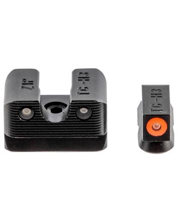 TruGlo TG231Z1C Tritium ProBlack | Green Tritium Orange Outline Front Sight Green Tritium Rear Sight