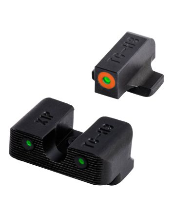 TruGlo TG231X1C Tritium ProBlack | Green Tritium Orange Outline Front Sight Green Tritium Rear Sight