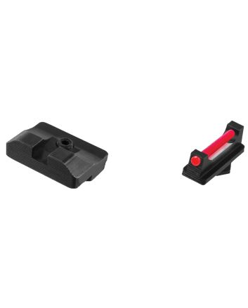 TruGlo TG132G1 Fiber-Optic ProRed/Fiber Optic Front Sight-Black/Blank Rear Sight Glock 17/17L/19/17X