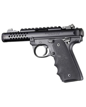 Hogue 79080 Rubber GripBlack with Finger Grooves for Ruger Mark IV 22/45