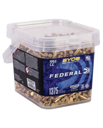 Federal 750BKT1375 Champion Training BYOB 22LR 36gr Copper Plated Hollow Point 1375/Box