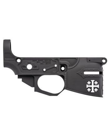 Spikes STLB600 Rare Breed Crusader Stripped Lower Receiver Multi-Caliber 7075-T6 Aluminum Black Anodized for AR-15