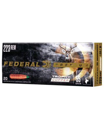 Federal P223TC1 Premium223Rem 55gr Trophy Copper 20 Per Box/10 Case