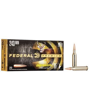 Federal P243BCH1 Premium243Win 95gr Berger Hybrid Hunter 20 Per Box/10 Case