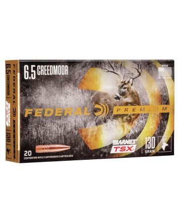 Federal P65CRDBTSX1 Premium6.5Creedmoor 130gr Barnes TSX 20 Per Box/10 Case