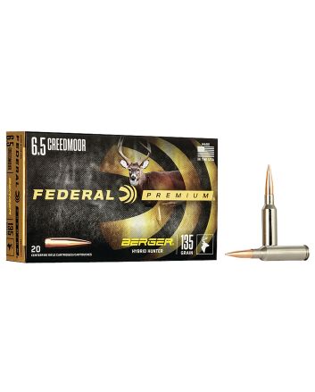 Federal P65CRDBCH1 Premium6.5Creedmoor 135gr Berger Hybrid Hunter 20 Per Box/10 Case