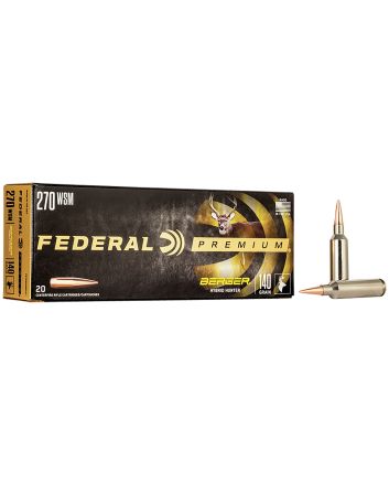 Federal P270WSMBCH1 Premium270WSM 140gr Berger Hybrid Hunter 20 Per Box/10 Case