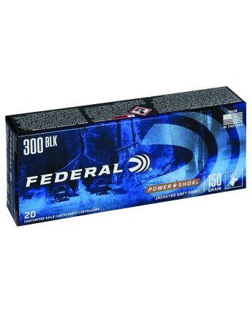 Federal 300BLKB Power-Shok300Blackout 150gr Jacketed Soft Point 20 Per Box/10 Case