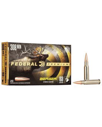 Federal P308BCH1 Premium308Win 168gr Berger Hybrid Hunter 20 Per Box/10 Case
