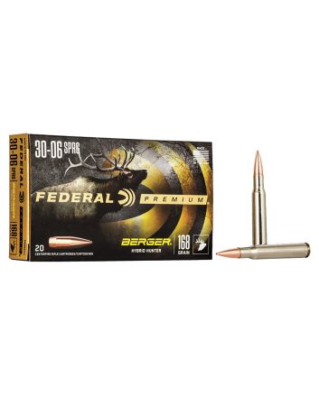 Federal P3006BCH1 Premium30-06Springfield 168gr Berger Hybrid Hunter 20 Per Box/10 Case