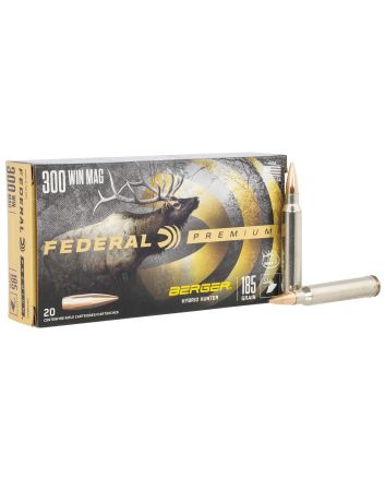 Federal P300WBCH1 Premium300WinMag 185gr Berger Hybrid Hunter 20 Per Box/10 Case