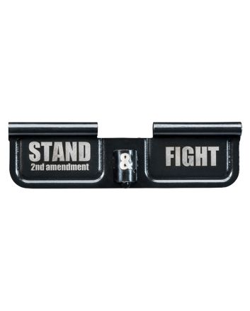 Phase 5 Weapon Systems EPCSTAND Ejection Port DoorAR-15 Black Parkerized Steel 3.10" Engraved "Stand &amp; Fight"