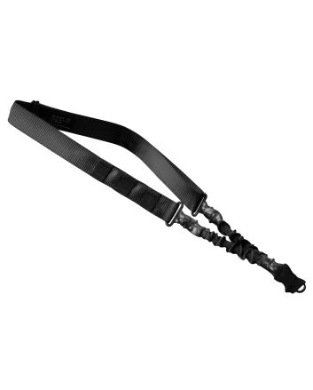 Phase 5 Weapon Systems SLGBLK Single Point Sling Black Nylon Strap w/Elastic Shock-Cord 24.50-33.50" OAL Adjustable Bungee