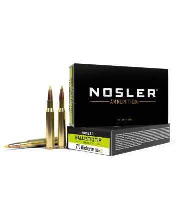 Nosler 40062 Ballistic Tip270Win 130gr Spitzer Ballistic Tip 20 Per Box/10 Case