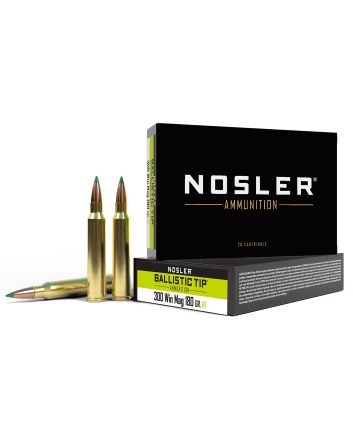 Nosler 40053 Ballistic Tip300WinMag 180gr Spitzer Ballistic Tip 20 Per Box/10 Case