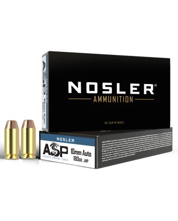 Nosler 51412 Assured Stopping Power Handgun 10mmAuto 180gr Jacketed Hollow Point 50 Per Box/10 Case