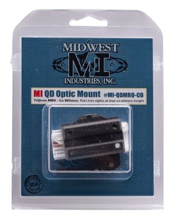 Midwest Industries MIQDMROCO Trijicon MRO QD MountBlack Hardcoat Anodized