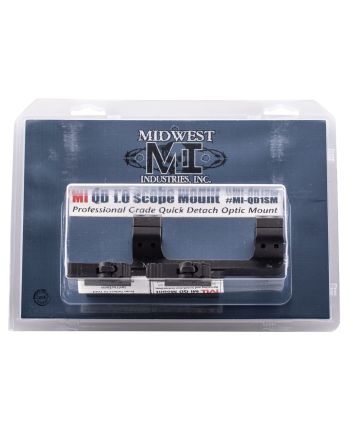 Midwest Industries MIQD1SM 1" QD Scope Mount/Ring Combo Black Hardcoat Anodized