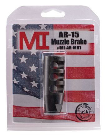 Midwest Industries MIARMB1 Muzzle BrakeBlack Phosphate Steel with 1/2"-28 tpi Threads for 223 Rem, 5.56x45mm NATO AR-Platform