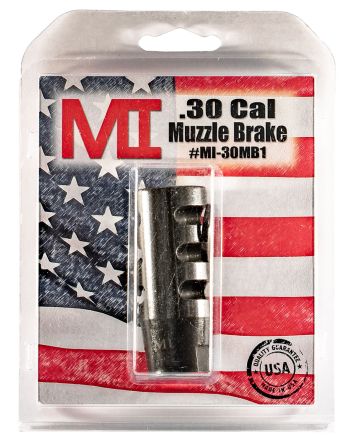 Midwest Industries MIAR30MB1 Muzzle BrakeBlack Phosphate Steel with 5/8"-24 tpi Threads for 30 Cal AR-Platform