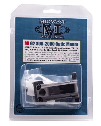 Midwest Industries MIG2SUBT2 Gen2 Sub 2000 Mini Optic MountMatte Black