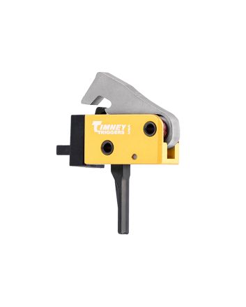 Timney Triggers 681ST PCC TriggerSingle-Stage Straight Trigger with 2.50-3 lbs Draw Weight &amp; Black/Gold Finish for AR-Platform
