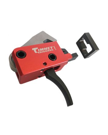 Timney Triggers 682 PCC TriggerTwo-Stage Curved Trigger with 2 lbs Draw Weight &amp; Black/Red Finish for AR-Platform