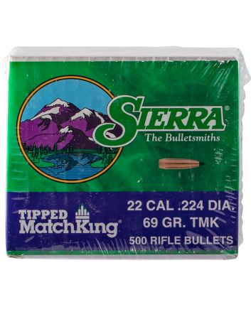 Sierra 7169C Tipped MatchKing22Cal 69gr Tipped MatchKing 500/Box