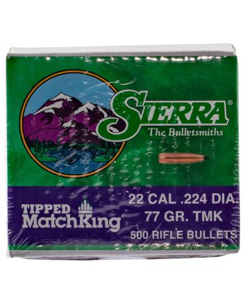 Sierra 7177C Tipped MatchKing22Cal 77gr Tipped MatchKing 500/Box