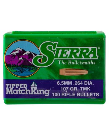 Sierra 7407 Tipped MatchKing6.5Creedmoor 107gr Tipped MatchKing 100/Box