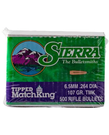 Sierra 7407C Tipped MatchKing6.5Creedmoor 107gr Tipped MatchKing 500/Box