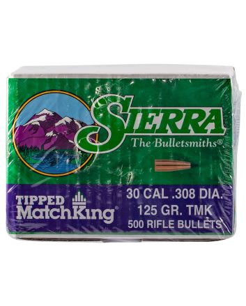 Sierra 7725C Tipped MatchKing30Cal 125gr Tipped MatchKing 500/Box