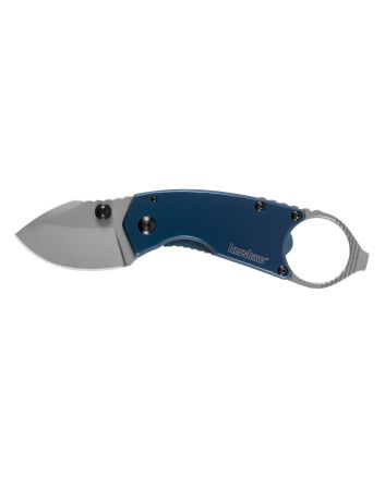 Kershaw 8710 Antic1.70" Folding Drop Point Plain Bead Blasted 8Cr13MoV SS Blade Blue PVD Stainless Steel Handle Includes Pocket Clip