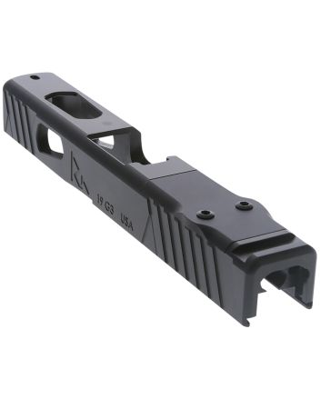 Rival Arms RA10G202A Precision Slide A1 QPQ Black 17-4 Stainless Steel with Front/Rear Serrations &amp; RMR Optic Cut for 9mm Luger Glock 19 Gen3