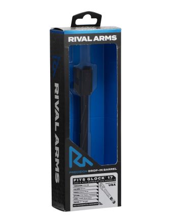 Rival Arms RA20G102A Precision Drop-In Barrel 9mm Luger 4.49" Black PVD Finish 416R Stainless Steel Material with Fluting &amp; Treading for Glock 17 Gen3-4